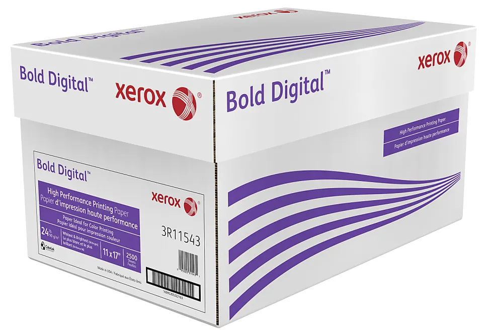 Xerox® Bold Digital™ Printing Paper, 8 Reams, Letter Size, 100 (U.S.) Brightness, 32 Lb Text (120 gsm), Ream Of 500 Sheets - 3R11764PY-CS