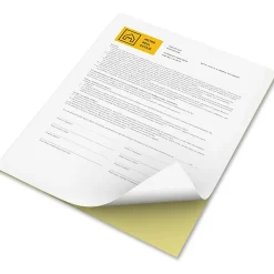 Xerox Revolution Premium Digital Carbonless Laser Paper, White/Canary, Letter (8 1/2
