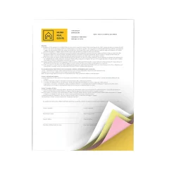 Xerox® Revolution™ Premium Digital Carbonless Laser Paper, White/Canary/Pink/Goldenrod, Letter, 20 Lb, 92 Brightness, 1250 Total, 125 Sets/Ream