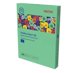 Xerox® Vitality Colors®20 Multipurpose Pastel Printer Paper, 1 Ream, 300 Sheets Per Ream, Green, Letter Size, 20 lb.