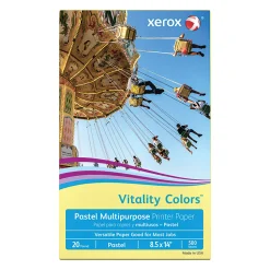 Xerox® Vitality Colors™ Multi-Use Printer & Copy Paper, 1 Ream, Yellow, Legal (8.5
