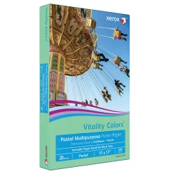 Xerox® Vitality Colors™ Multi-Use Printer & Copy Paper, 1 Ream, Green, Ledger (11" x 17"), 500 Sheets Per Ream, 20 Lb, 30% Recycled