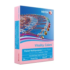Xerox® Vitality Colors™ Pastel Plus Color Multi-Use Printer & Copy Paper, 1 Ream, Pink, Letter (8.5