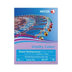 Xerox® Vitality Colors™ Pastel Plus Color Multi-Use Printer & Copy Paper, 1 Ream, Lilac, Letter (8.5" x 11"), 500 Sheets Per Ream, 24 Lb, 30% Recycled
