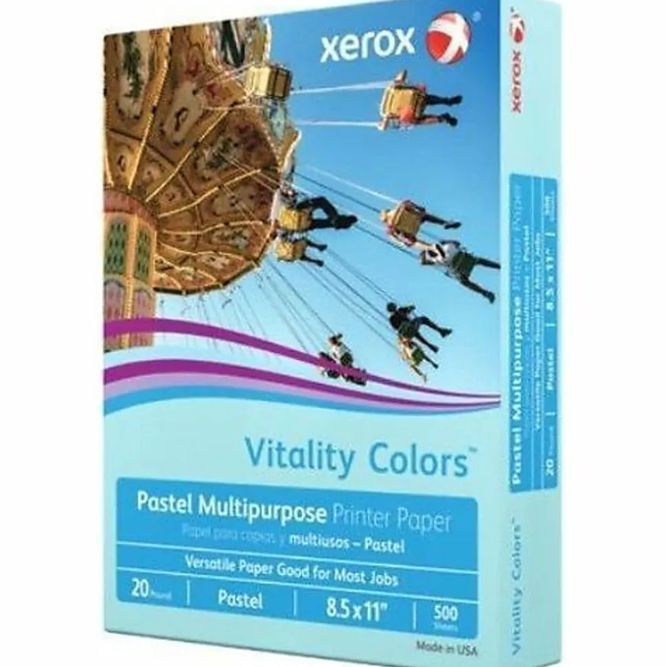 Xerox® Vitality Colors™ Pastel Multi-Use Printer & Copy Paper, 10 Reams, Lilac, Letter (8.5" x 11"), 5000 Sheets Per Case, 20 Lb, 30% Recycled