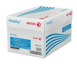 Xerox® Vitality™ 3-Hole Punched Multi-Use Printer & Copy Paper, 10 Reams, White, Letter Size, 5000 Sheets Per Case, 20 Lb, 92 Brightness - 3R2641