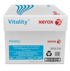 Xerox® Vitality™ Multi-Use Printer & Copy Paper, 10 Reams, White, Letter Size, 5000 Sheets Per Case- 3R06296