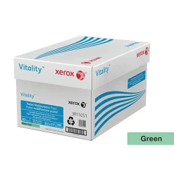 Xerox® Vitality™ Pastel Color Multi-Use Printer & Copy Paper, 10 Reams, Green, Letter Size, 5000 Sheets Per Case, 20 Lb, 30% Recycled - 3R11051-CT