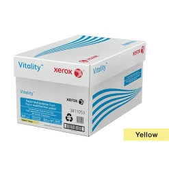 Xerox® Vitality™ Pastel Color Multi-Use Printer & Copy Paper, 10 Reams, Yellow, Letter Size, 5000 Sheets Per Case, 20 Lb, 30% Recycled - 3R11053-CT