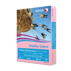 Xerox® Vitality™ Pastel Color Multi-Use Printer & Copy Paper, 400 Reams, Pink, Letter (8.5" x 11"), 200000 Sheets Per Pallet, 20 Lb