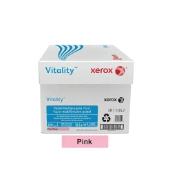 Xerox® Vitality™ Pastel Color Multi-Use Printer & Copy Paper, 10 Reams, Pink, Letter Size, 5000 Sheets Per Case, 20 Lb, 30% Recycled - 3R11052-CT