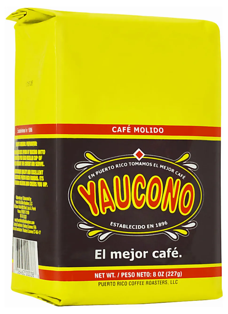Yaucono Ground Coffee, Medium Roast, 8 Oz Per Bag