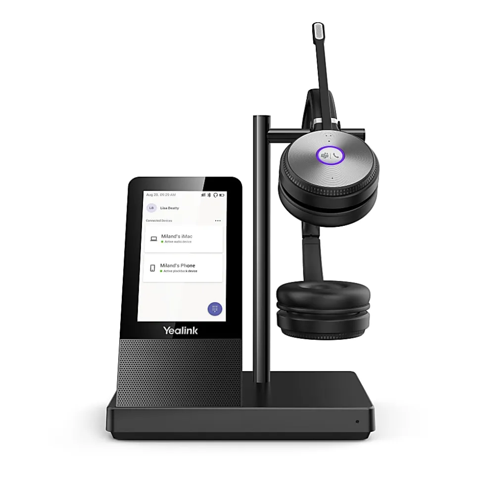 Yealink Dual Teams DECT Wireless Headset, Black, YEA-WH66-DUAL-TEAM
