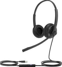 Yealink Dual Teams USB Wired Headset, Black, YEA-UH34-DUAL-TEAM