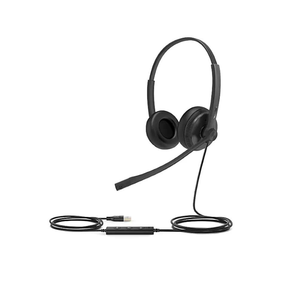 Yealink Dual UC USB Wired Headset, Black, YEA-UH34-DUAL-UC
