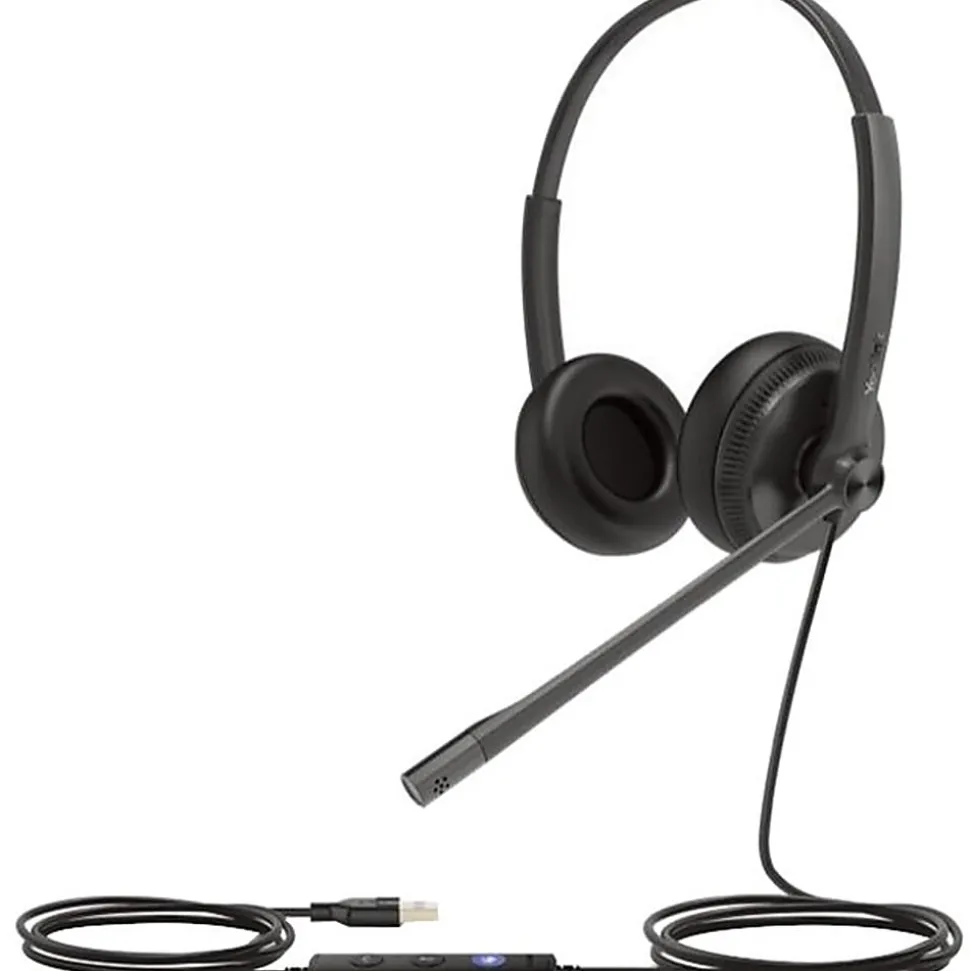 Yealink Dual UC USB Wired Headset, Black, YEA-UH34-DUAL-UC
