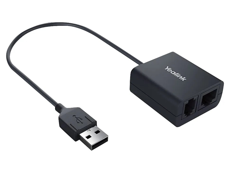 Yealink EHS40 USB Headset Adapter, Black, YEA-EHS40