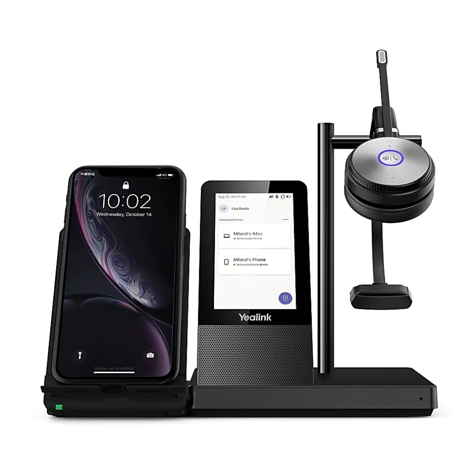 Yealink Mono Teams DECT Wireless Headset, Black, YEA-WH66-MONO-TEAM