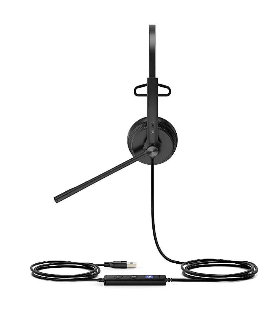 Yealink Mono UC USB Wired Headset, Black, YEA-UH34-MONO-UC