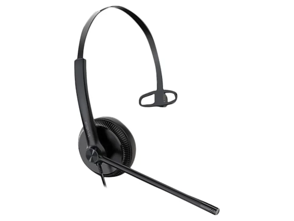 Yealink Mono Wired Headset With QD To RJ Port, Black, YEA-YHS34-MONO