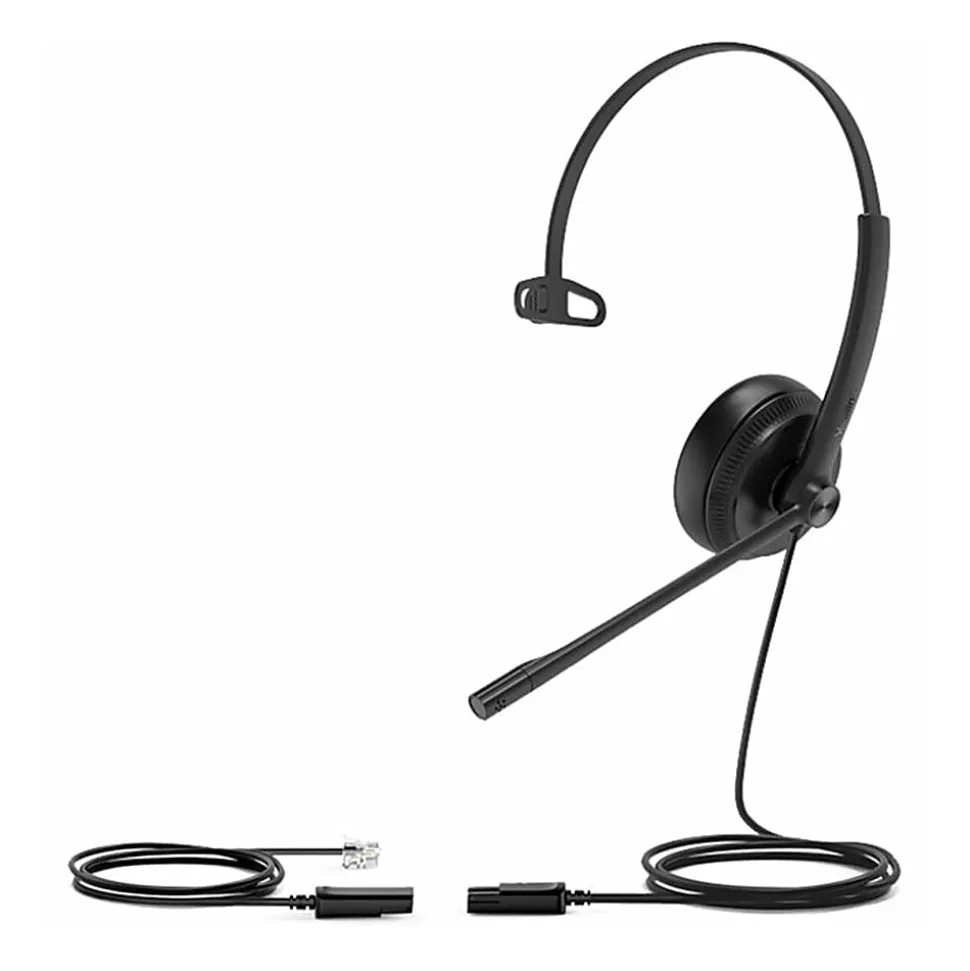 Yealink Mono Wired Headset With QD To RJ Port, Black, YEA-YHS34-MONO