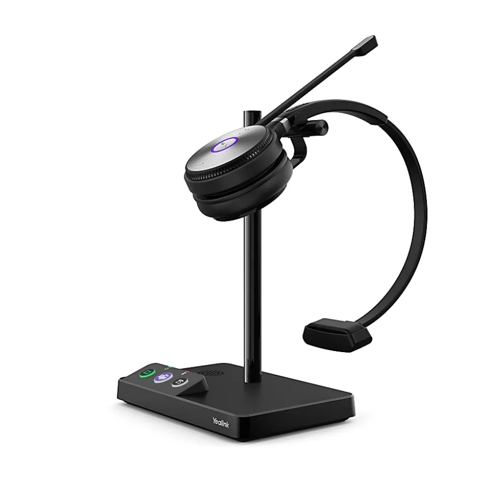 Yealink WH62 Mono UC On-Ear Wireless Headset, Black