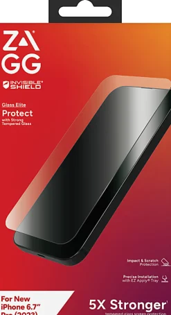 ZAGG InvisibleShield Glass Elite Antimicrobial Screen Protector For iPhone® 15 Pro Max, Clear, 200111577