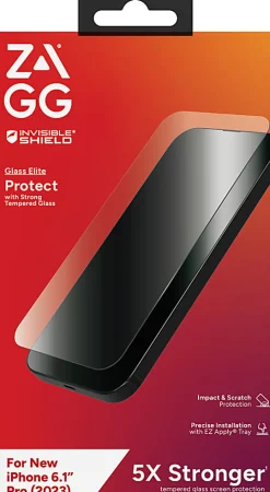 ZAGG InvisibleShield Glass Elite Antimicrobial Screen Protector For iPhone® 15 Pro, Clear, 200111573