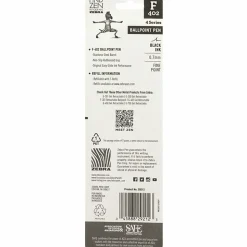 Zebra® Pen F-402 Stainless Steel Retractable Ballpoint Pens, Pack Of 2, Fine Point, 0.7 mm, Silver Barrel, Black Ink