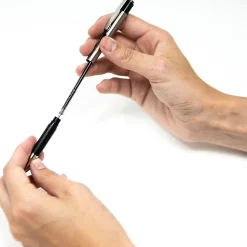 Zebra® Pen G-301® Retractable Gel Pens, Pack Of 2, Medium Point, 0.7 mm, Silver Barrel, Black Ink