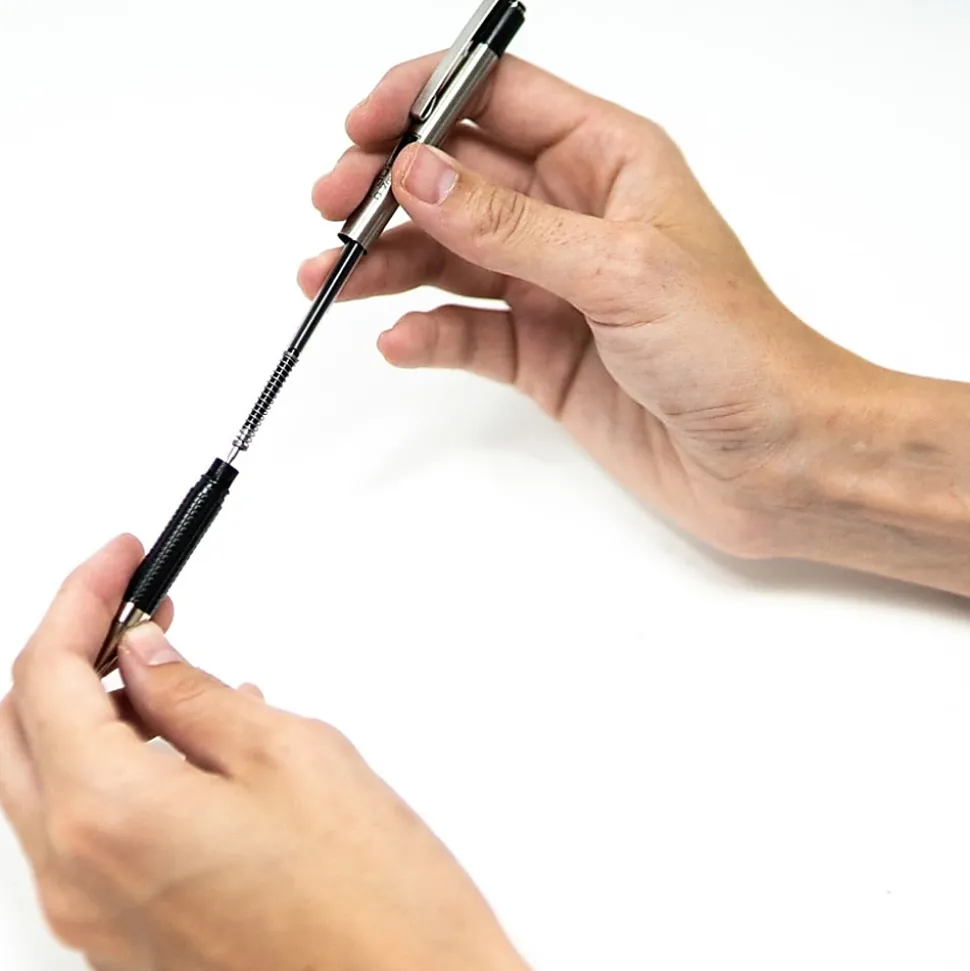 Zebra® Pen G-301® Retractable Gel Pens, Pack Of 2, Medium Point, 0.7 mm, Silver Barrel, Black Ink