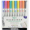 Zebra Pen Mildliner Double Ended Highlighter - Fine, Bold Marker Point - Bullet, Chisel Marker Point Style -  10 / Pack