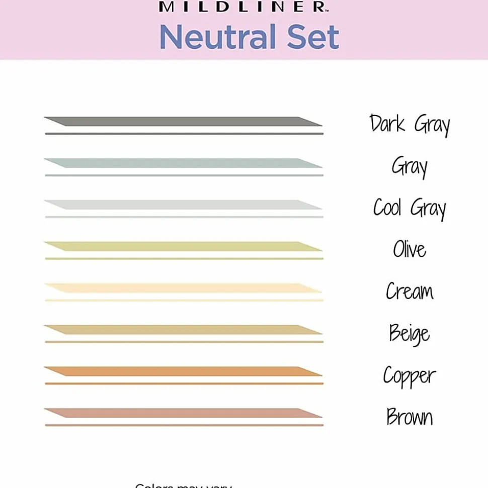 Zebra® Pen MILDLINER™ Double-Ended Creative Markers, Pack Of 8, Chisel/Fine Point, Assorted Neutral Colors