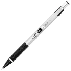 Zebra® Pen M-301 Stainless Steel Mechanical Pencils, Pack Of 2, Medium Point, 0.7 mm, Silver/Black Barrel