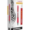 Zebra® Pen SARASA® X20 Retractable Gel Pens, Pack Of 12, Medium Point, 0.7 mm, Translucent Barrel, Red Ink