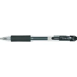 Zebra® Pen SARASA® X20 Retractable Gel Pens, Pack Of 12, Fine Point, 0.5 mm, Translucent Barrel, Black Ink