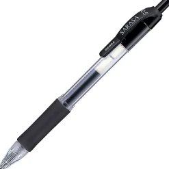 Zebra® Pen SARASA® X20 Retractable Gel Pens, Pack Of 12, Fine Point, 0.5 mm, Translucent Barrel, Black Ink