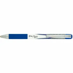 Zebra® Pen Z-Grip® Flight Retractable Pens, Pack Of 12, Bold Point, 1.2 mm, Blue Barrel, Blue Ink