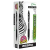 Zebra® Pen Z-Grip® Retractable Ballpoint Pens, Pack Of 12, Medium Point, 1.0 mm, Clear Barrel, Black Ink
