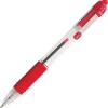 Zebra® Pen Z-Grip® Retractable Ballpoint Pens, Pack Of 12, Medium Point, 1.0 mm, Clear Barrel, Red Ink