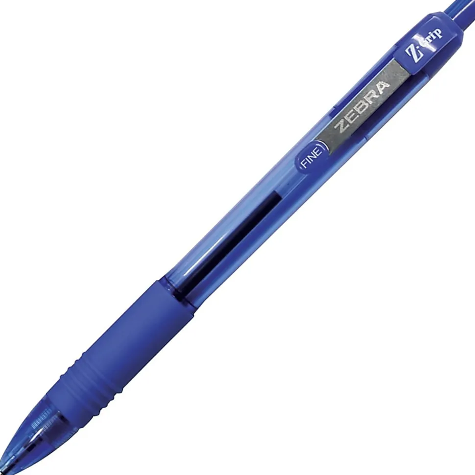 Zebra Pen Z-Grip Retractable Ballpoint Pens - 0.7 mm Pen Point Size - Retractable - Blue - 1 Dozen