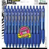 Zebra® Pen Z-Grip® Retractable Ballpoint Pens, Pack Of 24, Medium Point, 1.0 mm, Blue Barrel, Blue Ink