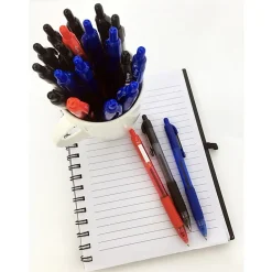 Zebra® Pen Z-Grip® Retractable Ballpoint Pens, Pack Of 24, Medium Point, 1.0 mm, Blue Barrel, Blue Ink
