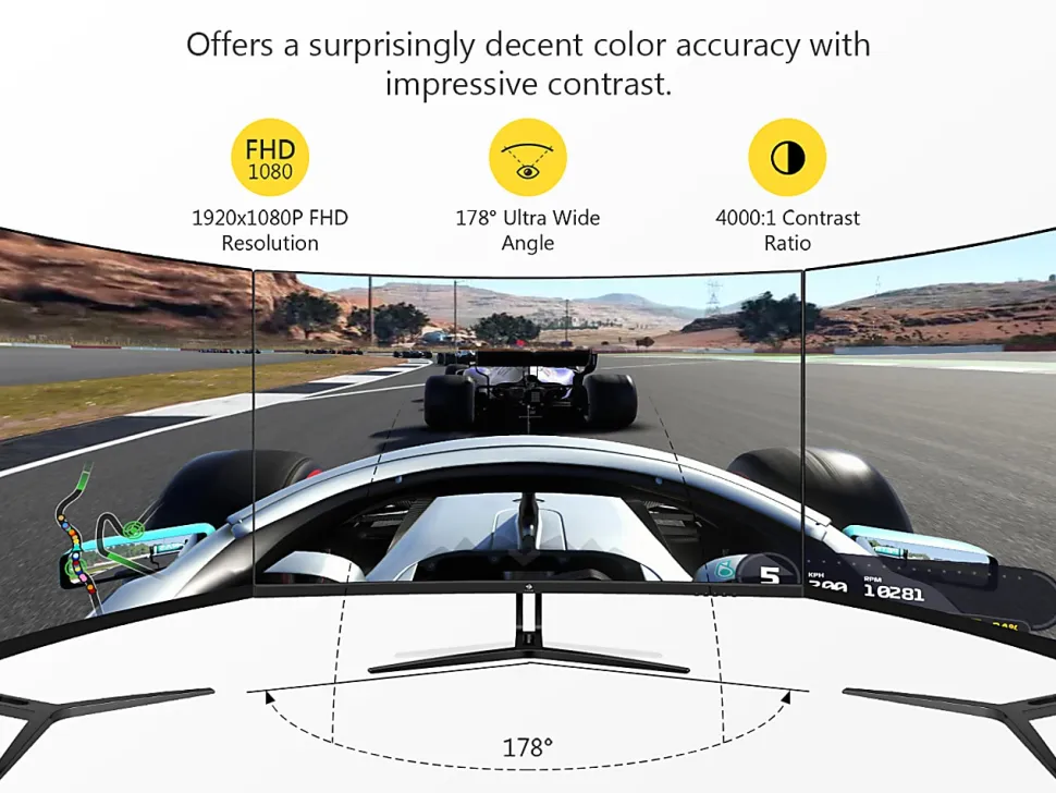 Z-Edge UG32 32” LED Curved Gaming Monitor, FreeSync