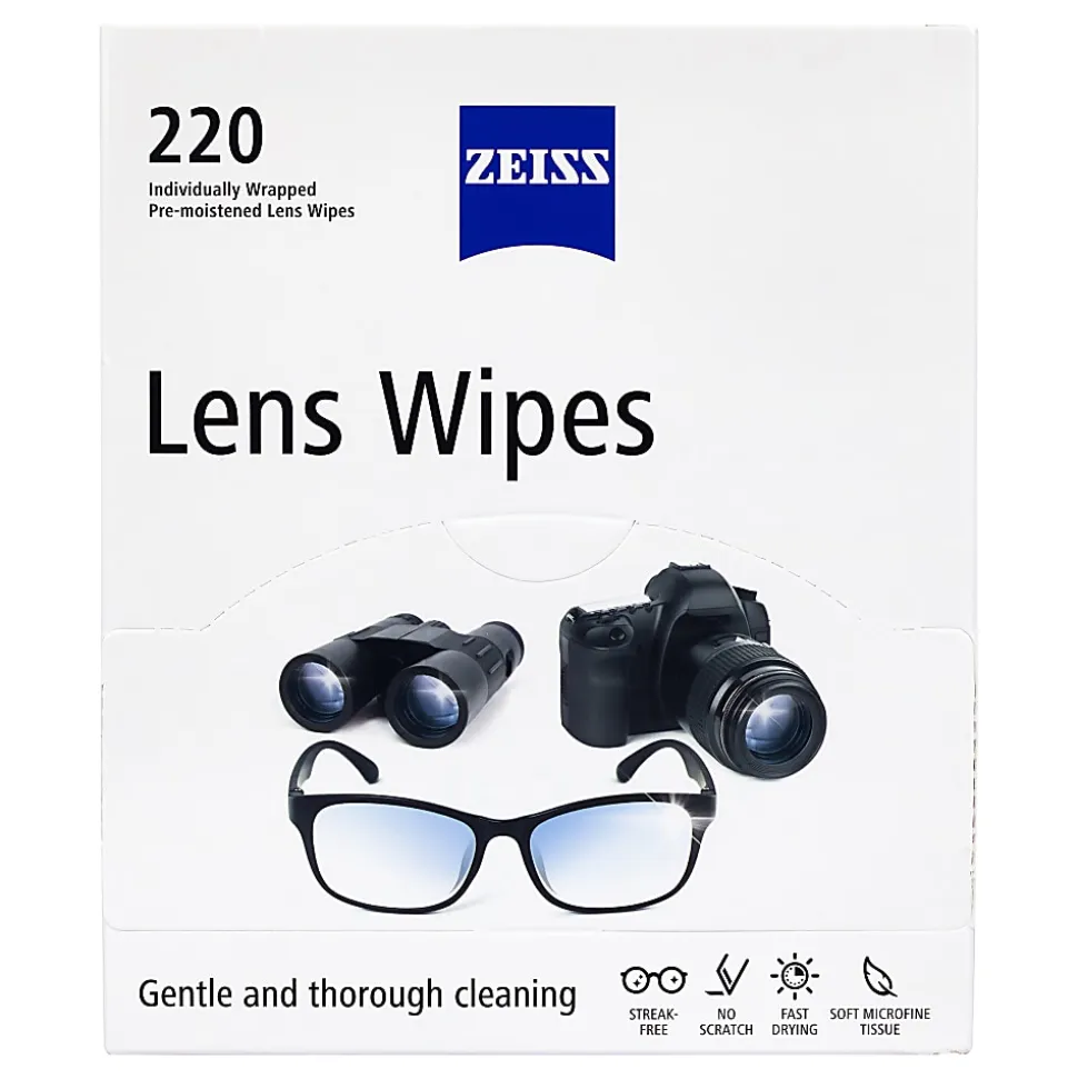 Zeiss Lens Wipes, 2", White, Pack Of 220 Wipes