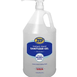 Zep Hand Sanitizer Gel, Clean Scent, 1 Gallon, Clear