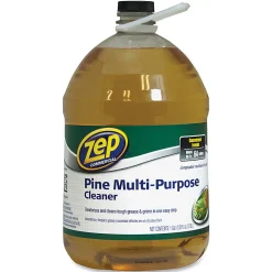 Zep Multipurpose Pine Cleaner - For Multipurpose - Concentrate - 128 fl oz (4 quart) - Pine Scent - Disinfectant, Deodorize - Brown Bottle - 4/Carton