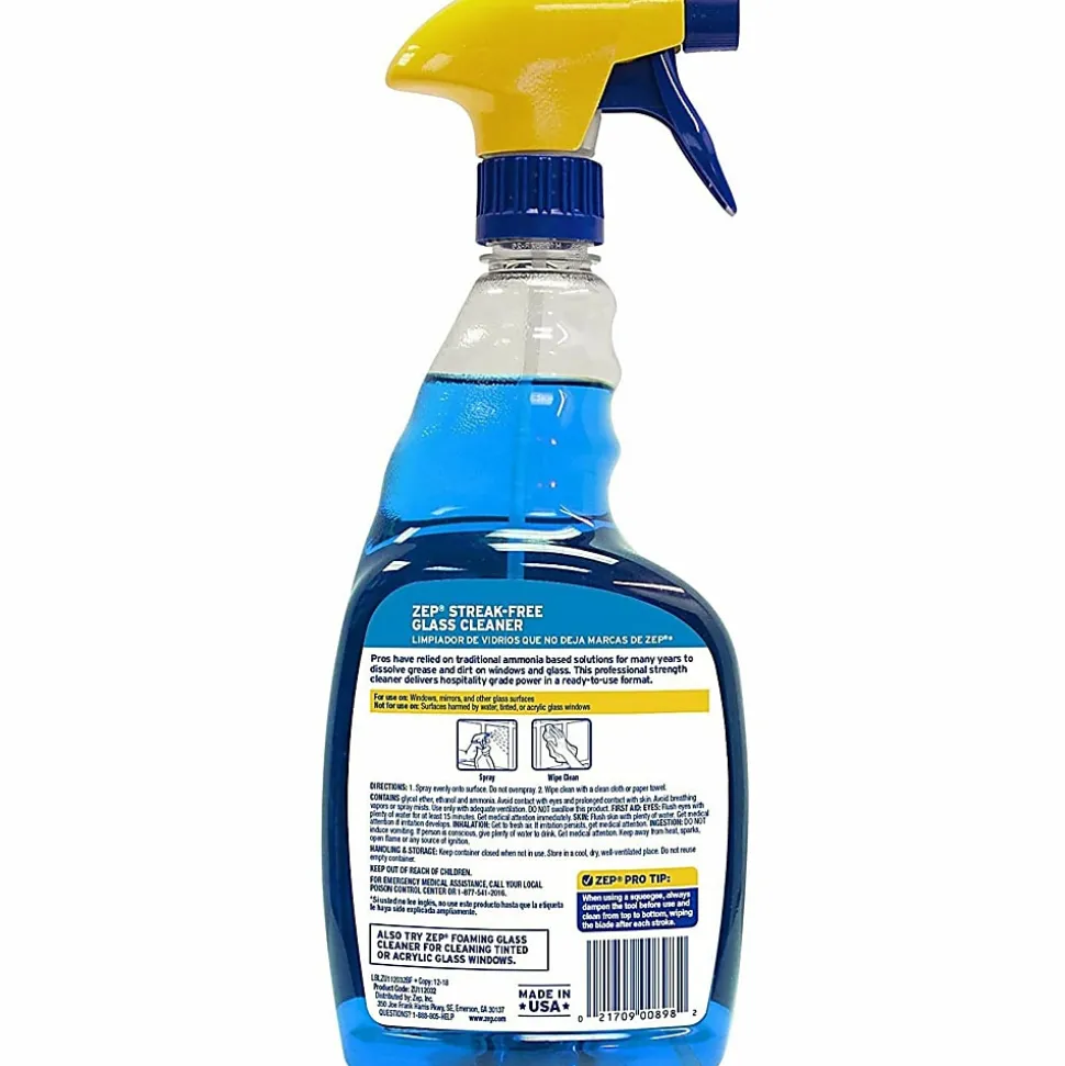 Zep® Streak-Free Glass Cleaner, 32 Oz Bottle