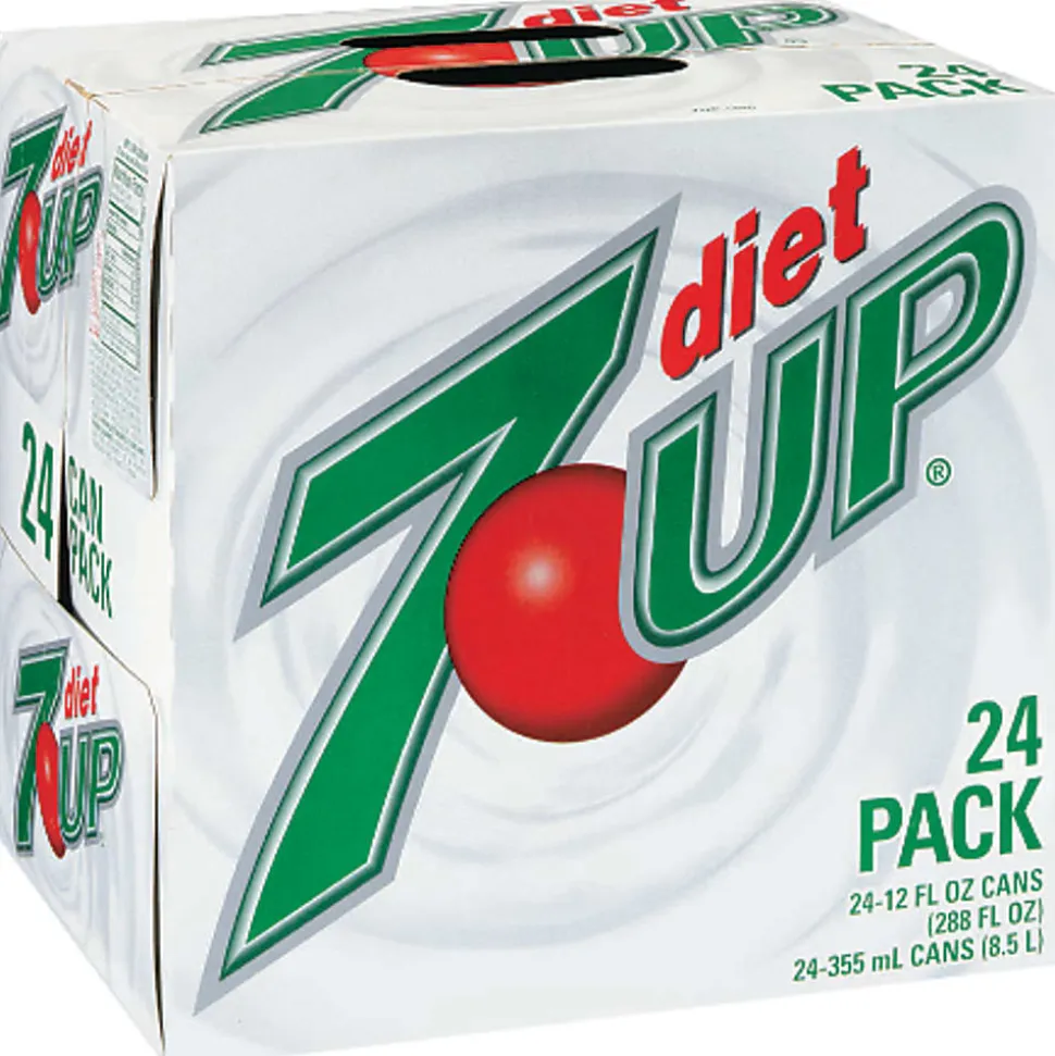 Zero Sugar 7-Up Soda, 12 Oz., Case Of 24