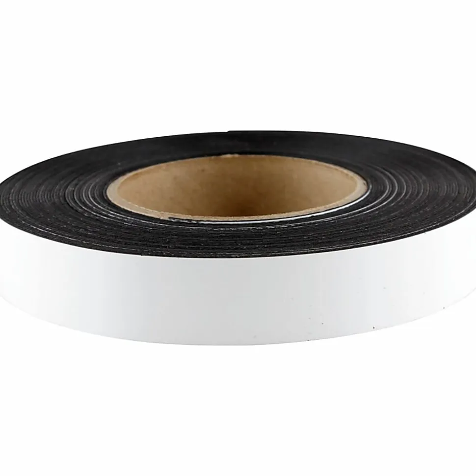 Zeus Magnetic Labeling Tape, 1" x 50', White